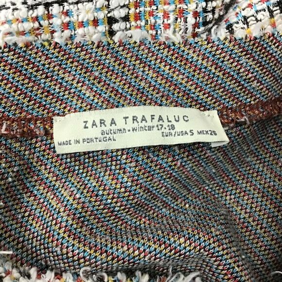 Zara Trafaluc Womens Raw Edge Woven Shirt with Bell Sleeve Oversized Small - Picture 8 of 8